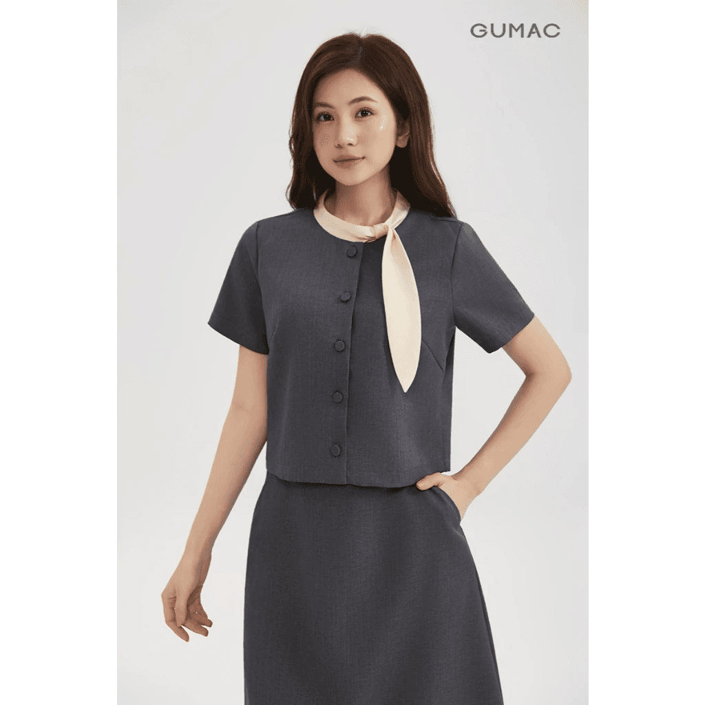 Áo kiểu GUMAC thêu cổ LAF0913 - 5