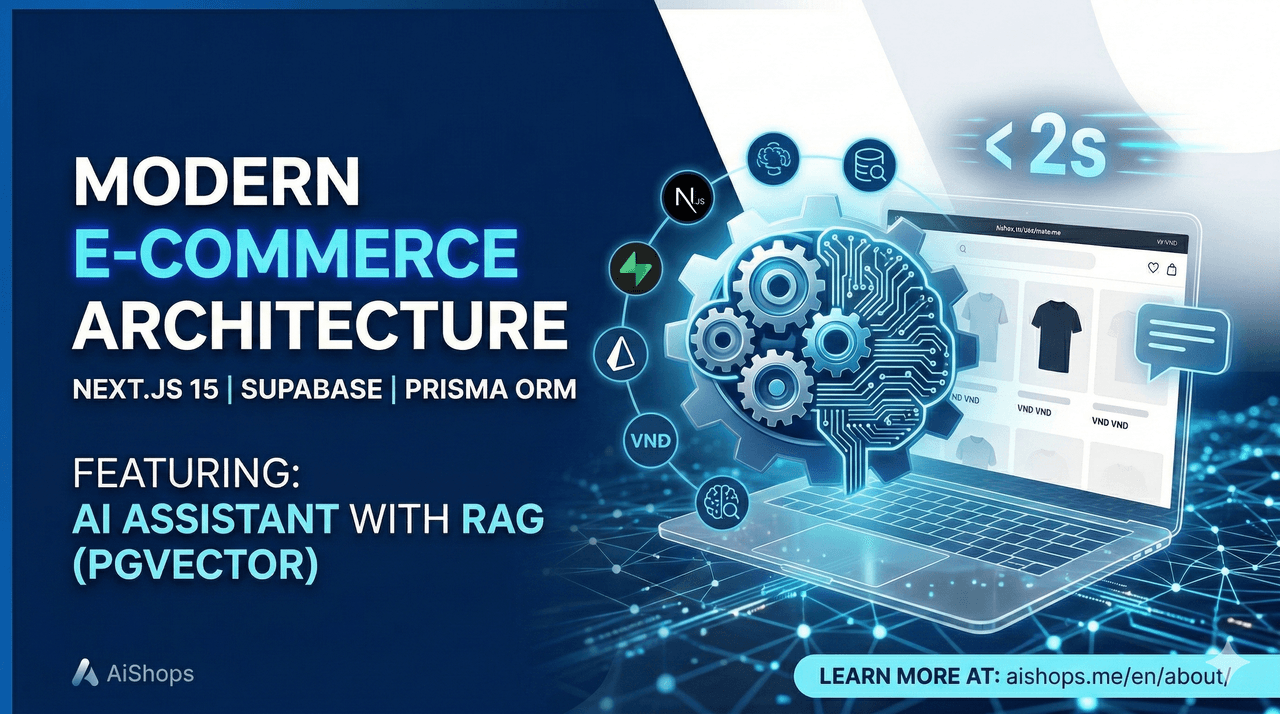 Tôi quyết định xây AiShops — một nền tảng website e-commerce tích hợp AI bán hàng 24/7 cho Vietnam SMEs.