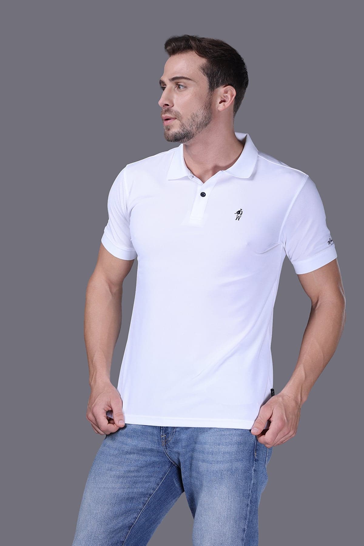 Áo Polo Nam Jockey poly cafe thêu logo Full Boy - J4027