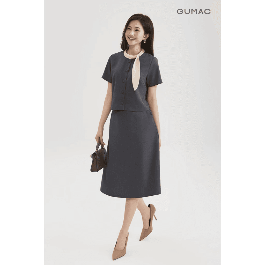 Áo kiểu GUMAC thêu cổ LAF0913 - 2