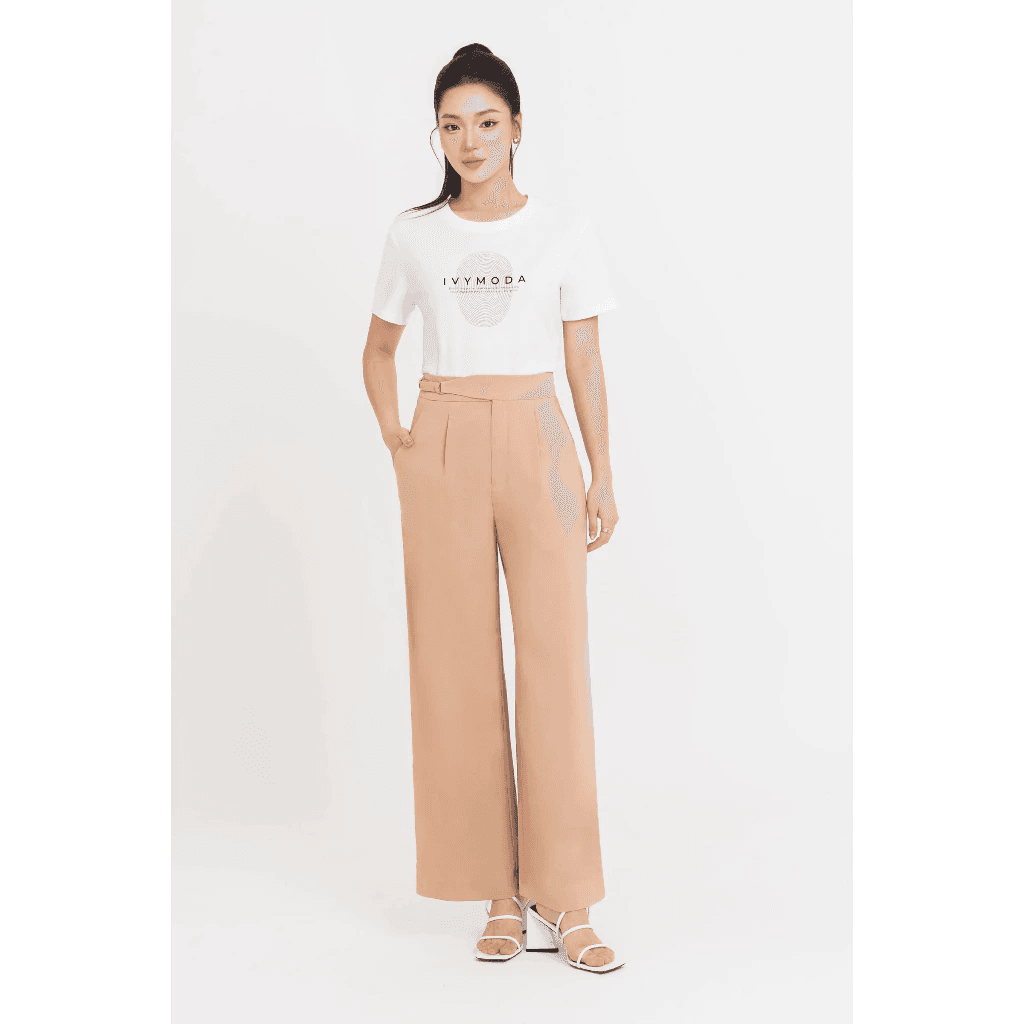 Áo thun cotton trắng IVY moda, Áo công sở dạo phố nữ IVY moda MS 57T0276 - 4