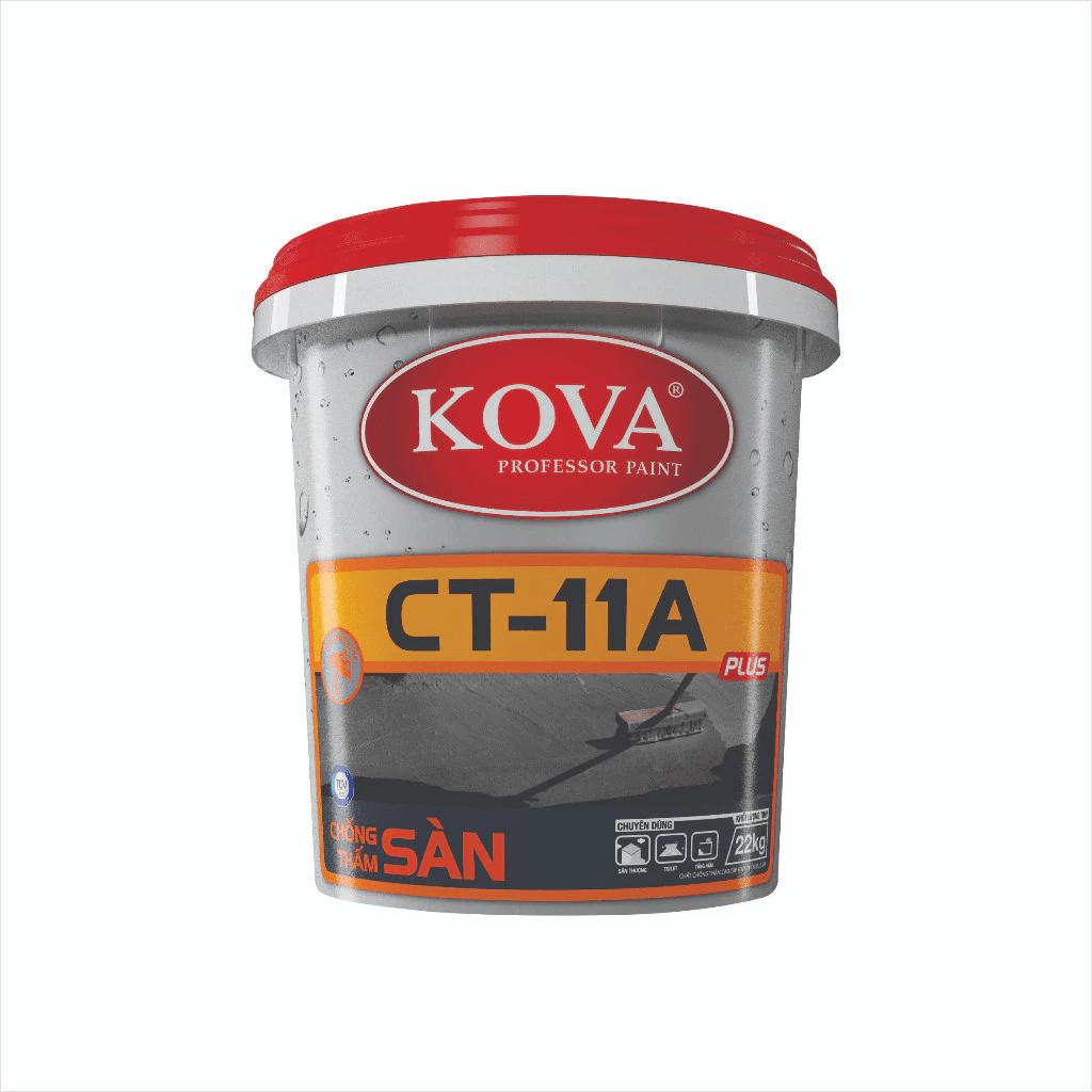 Chất chống thấm cao cấp KOVA CT-11A Plus Sàn (4kg). Có tác dụng ngăn chặn sự thấm nước.